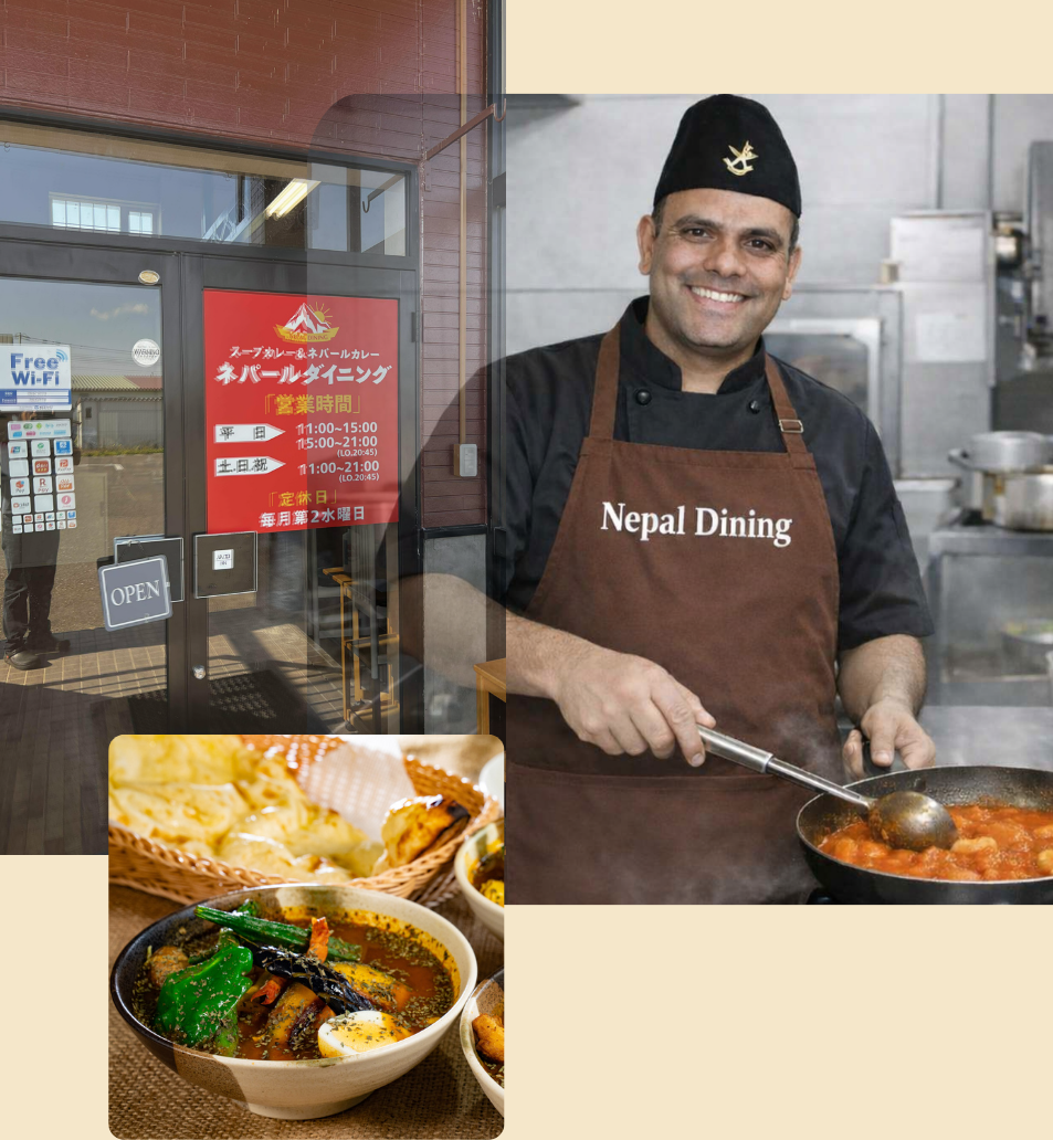 Nepal Dining Chef Special Dish Preparation in Furano Hokkaido